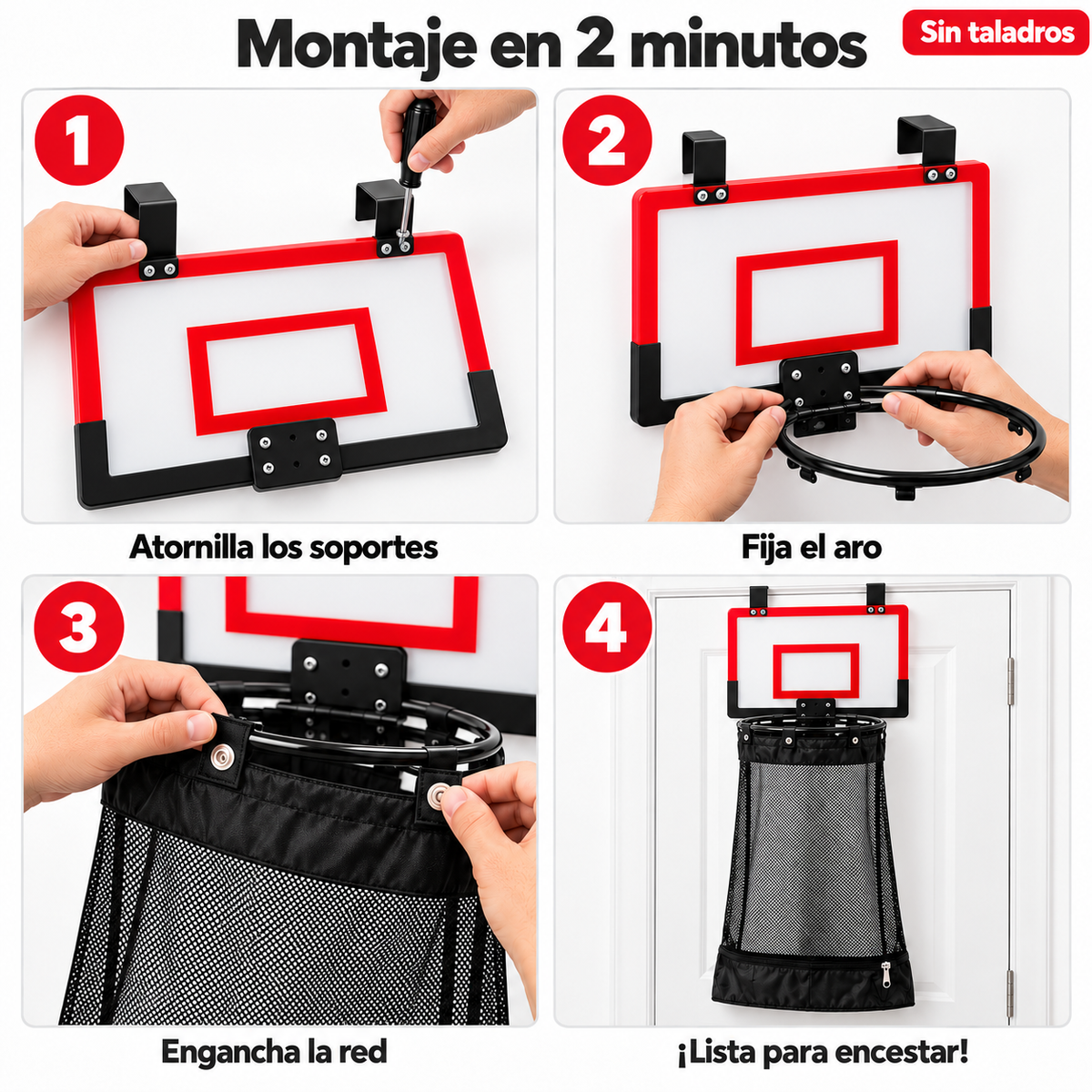 Montaje en 2 minutos sin taladros